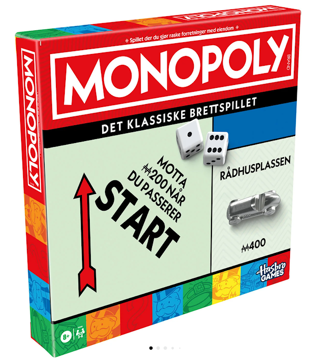 Produktbilde 1 for Monopoly Classic Refresh 90th Year Edition (NO)