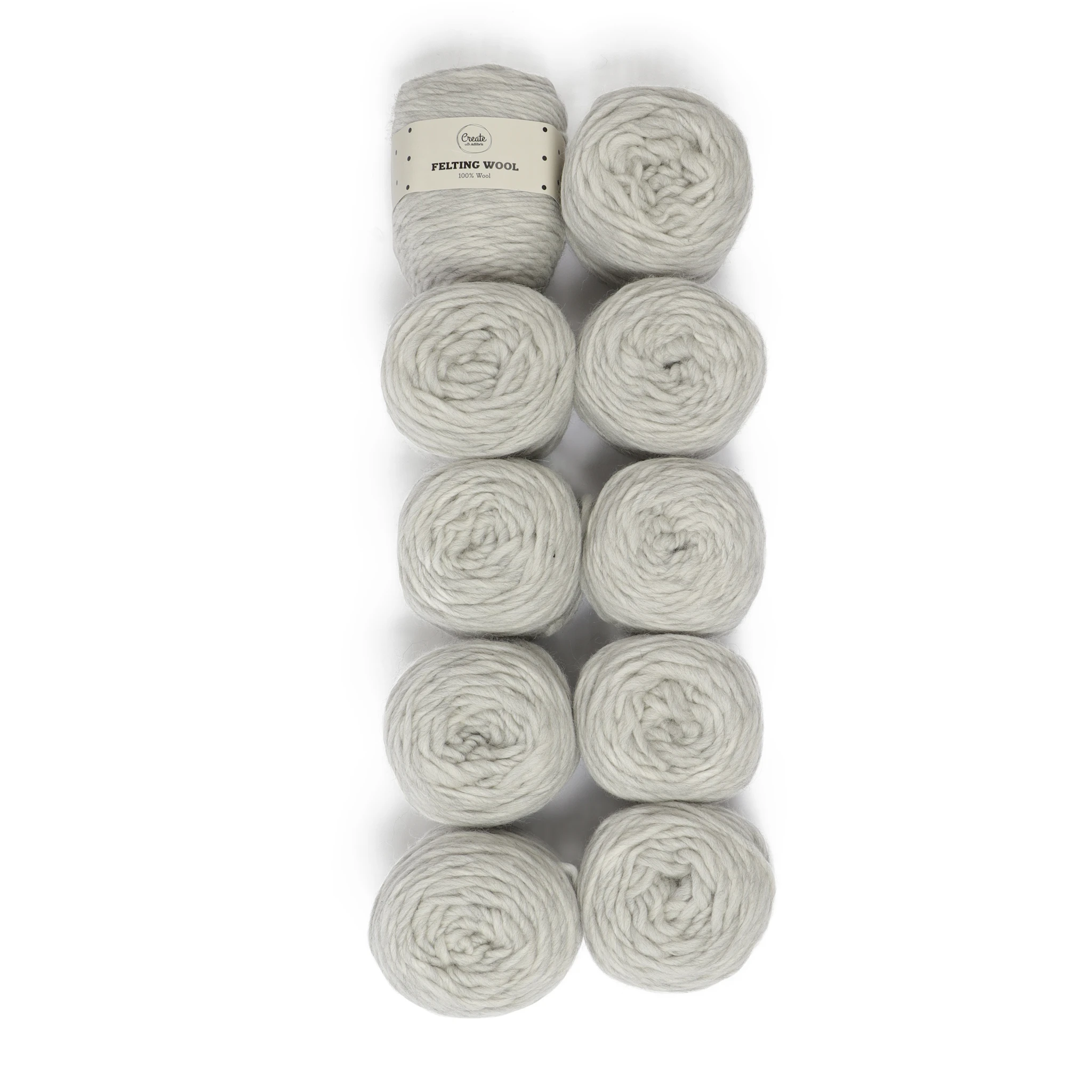 Produktbilde for 10-pk Felting Wool 100 g Adlibris