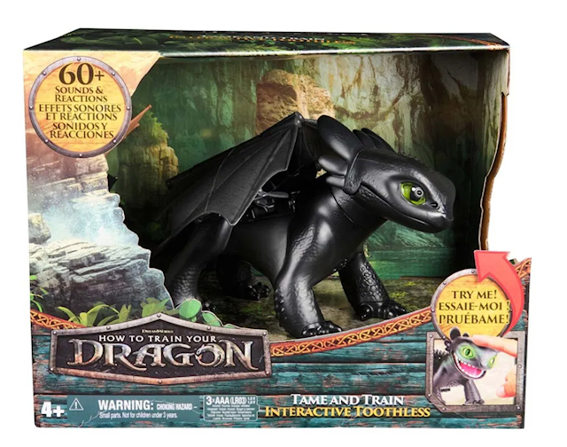 Produktbild 1 för Dragons Movie Tame & Train Interactive Toothless/Tandlöse