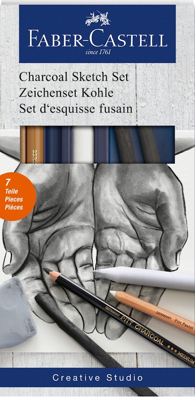 Produktbild 1 för Skiss Set 6-p Goldfaber Charcoal, Faber-Castell