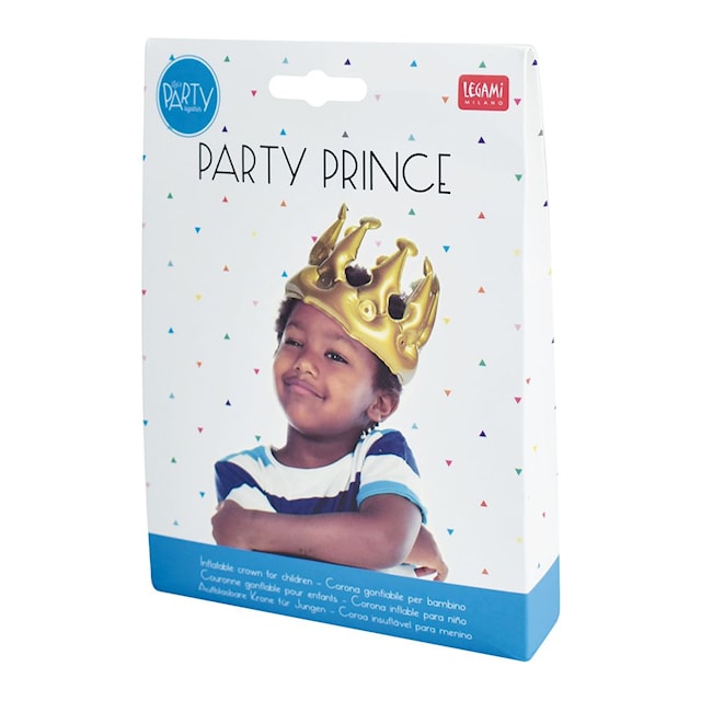 Produktbild 3 för Krona uppblåsbar i guld 1-pack Legami