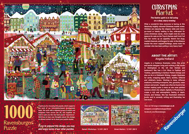 Produktbild 4 för Pussel Christmas Market 1000 bitar, Ravensburger