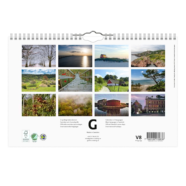 Produktbild 3 för Väggkalender Skåne 2026