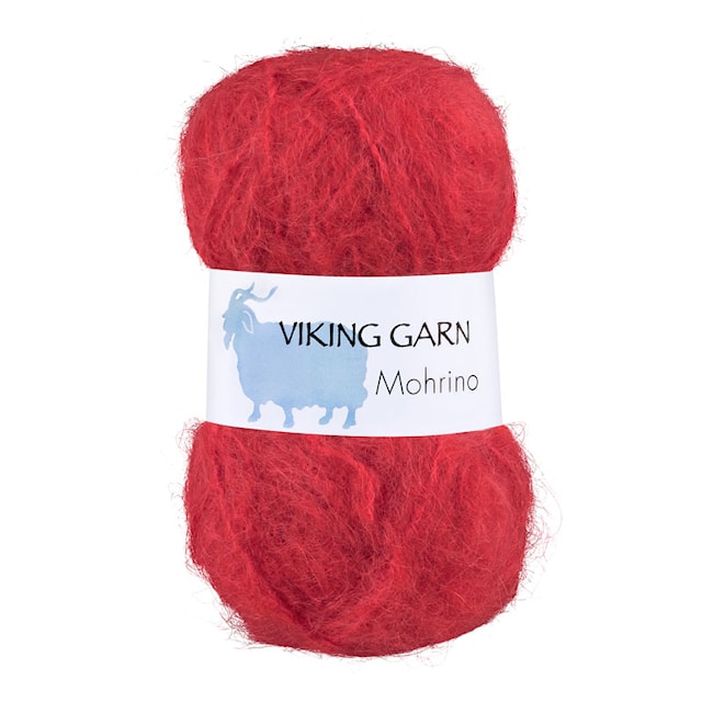 Mohrino Garn 50 g Röd orange 558 Viking Garn