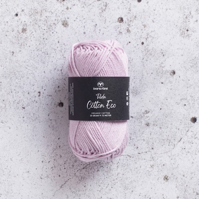 Tilda Cotton Eco Bomullsgarn 25 gr Orchid Ice (426261) Svarta Fåret