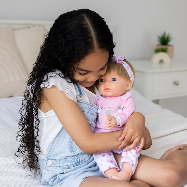 Produktbild 4 för Pink Bunny Baby Docka Rosa 44 cm Tiny Treasures