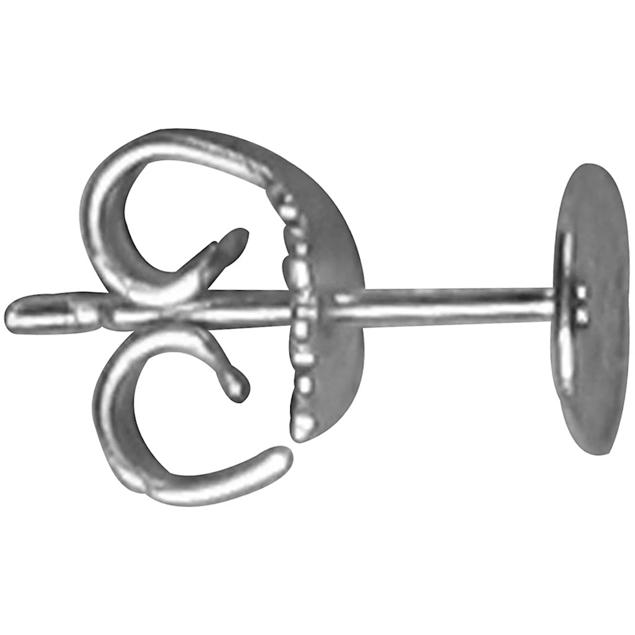 Tuotekuva ille Nappikorvakorut, Pit. 13 mm, hopeanväriset, 100 kpl/ 1 pkt