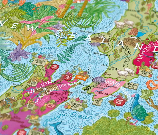 Produktbilde 2 for Vinpuslespill - Nya Zeeland 1000 brikker Water and Wines