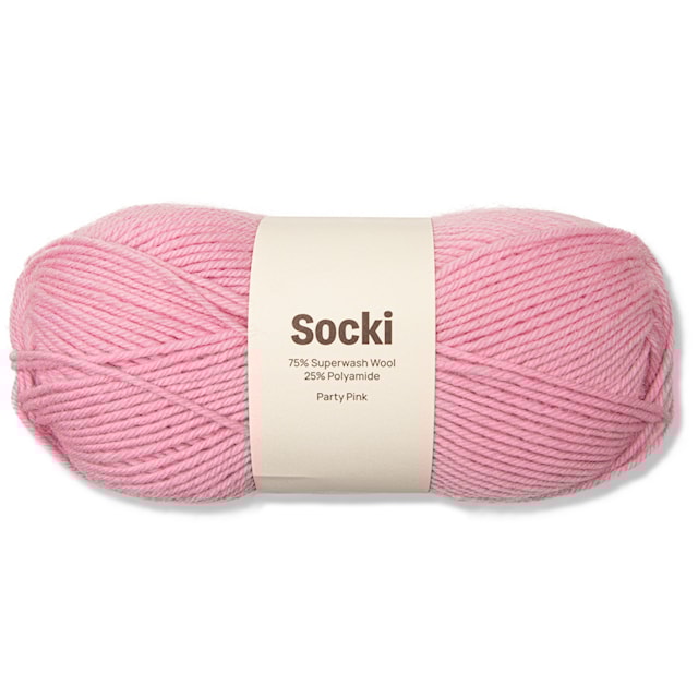 Socki Garn Enfärgade Ullmix 100 g Party Pink A740 Adlibris