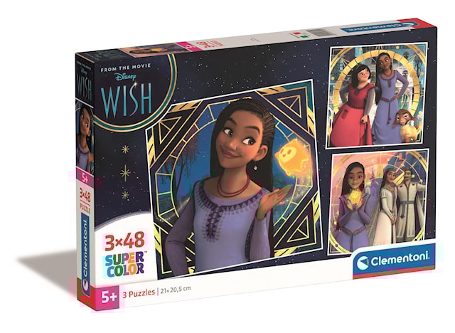 Produktbild 1 för Pussel 3x48 bitar Disney Wish, Clementoni