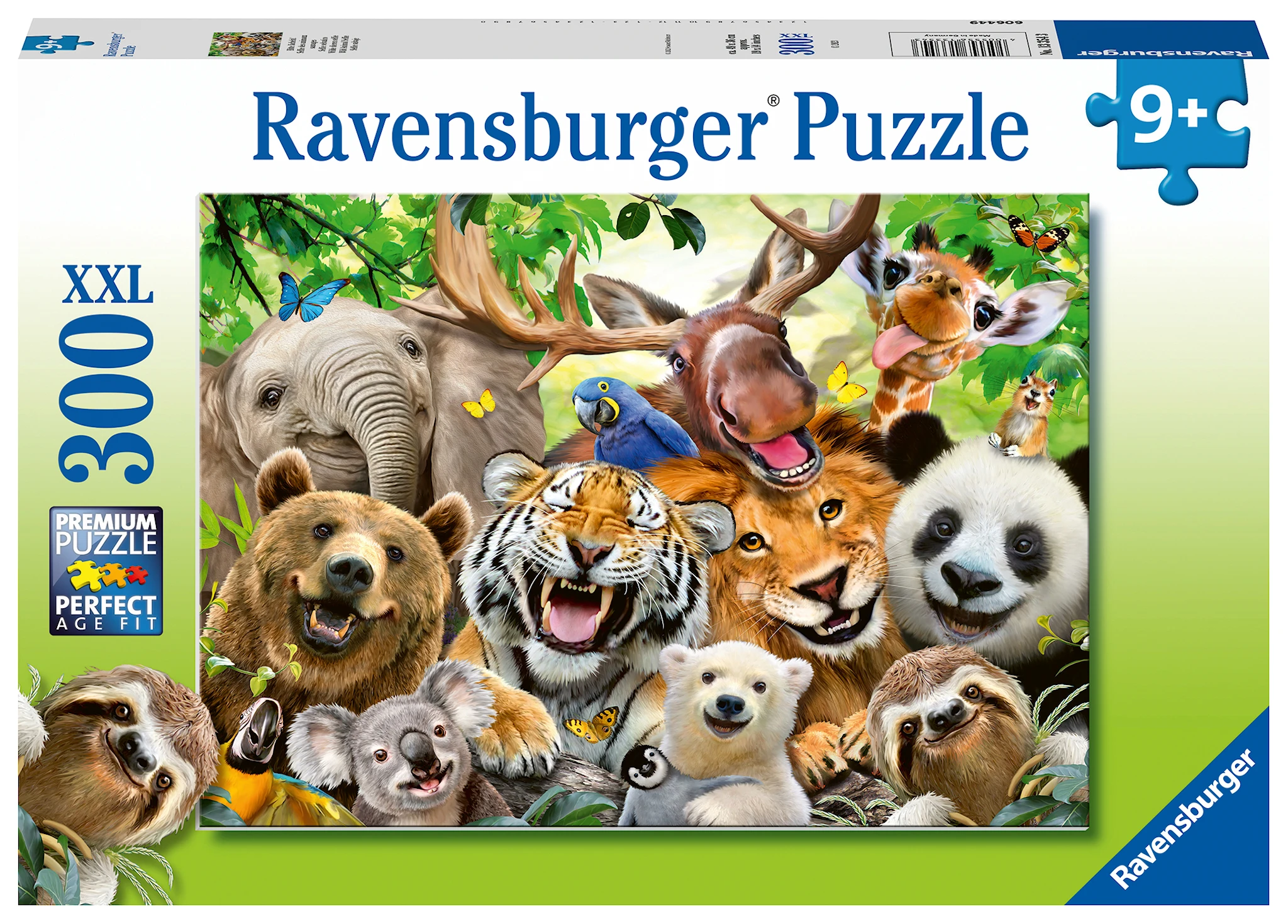 Produktbild för Exotic Animals Selfie Pussel 300 bitar Ravensburger
