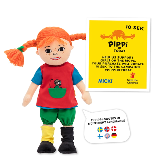 Produktbilde 2 for Pippi Snakkedukke, Stoff,40 Cm