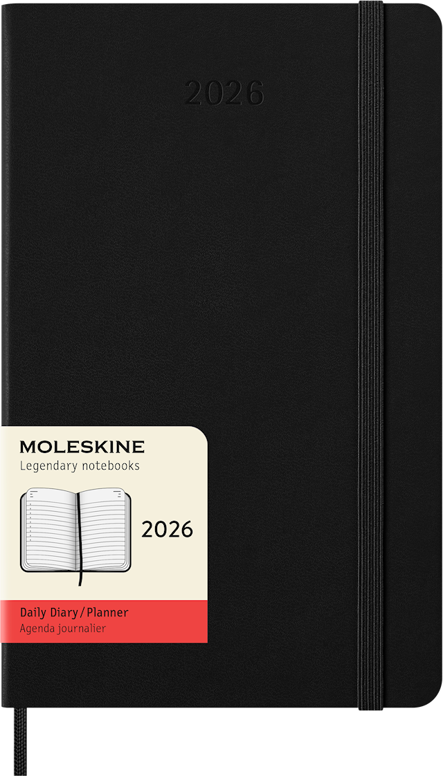 Tuotekuva 1 - Kalenteri 2026 Classic Hard 12M Daily Large Musta Moleskine