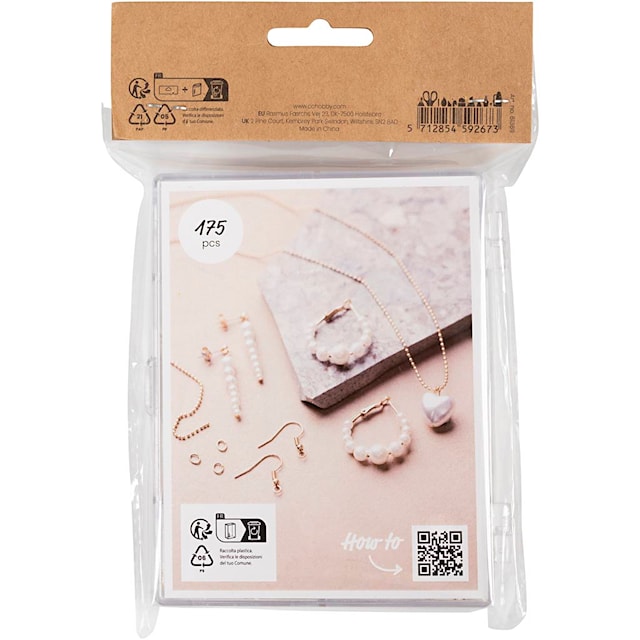 Produktbilde 3 for Smykkestartsett, ca. 175 stk., forgylt, 1 sett