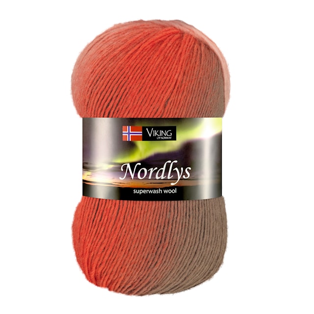 Produktbild 1 för Nordlys Garn Ullmix 100 g Geranium 940 Viking Garn