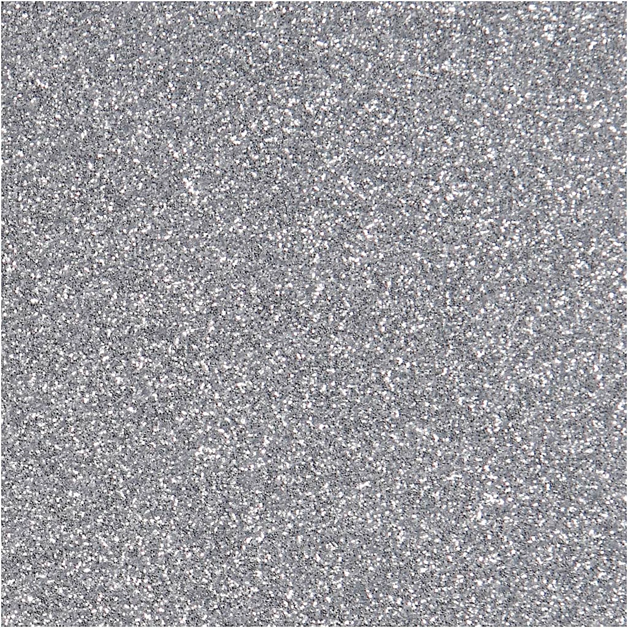 Produktbilde for Strykestoff, A5, ark 148x210 mm, glitter, sølv, 1 ark