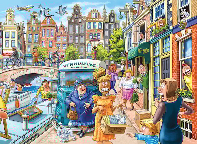 Produktbild 2 för Wasgij Original 45 Moving Day! Pussel 1000 bitar, Jumbo
