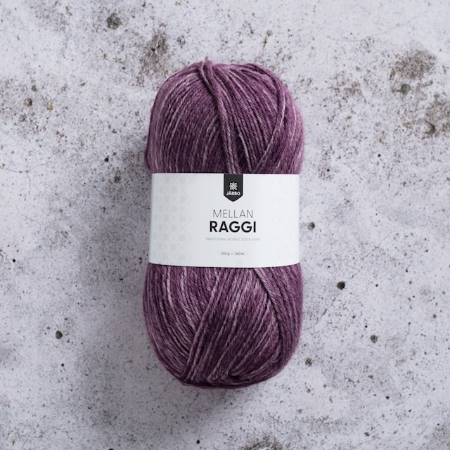 Tuotekuva 1 - Mellanraggi Villasekoite 100 g Plum Denim Järbo