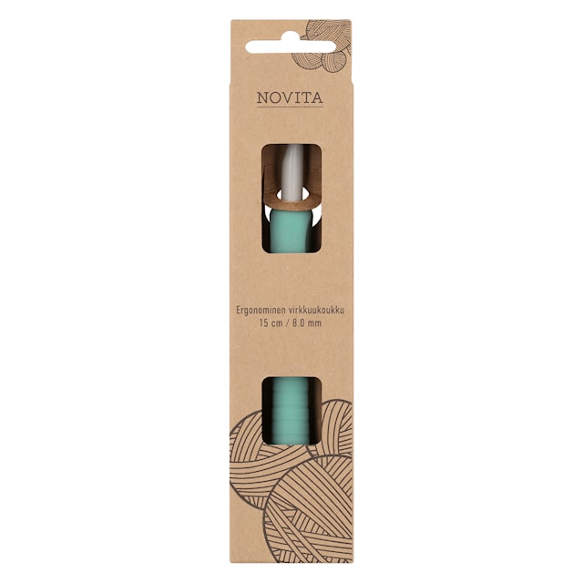 Ergonomisk Virknål 15 cm 10.00 mm lila Novita