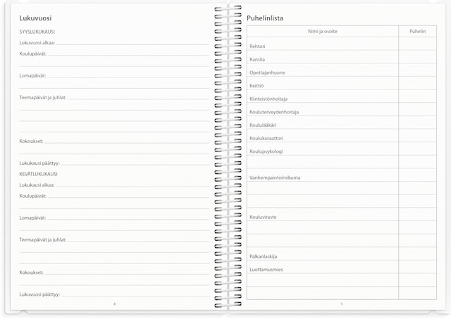 Tuotekuva 3 - Kalenteri 25/26 Opettajan tuntimuistio Burde