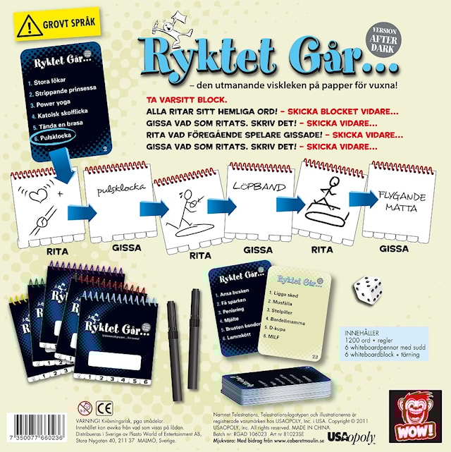 Produktbild 2 för Ryktet går After Dark, Partyspel (SE), WoW