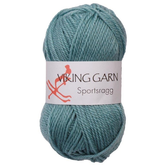 Sportsragg Garn Ullmix 50 g Ljus petrol 536 Viking Garn