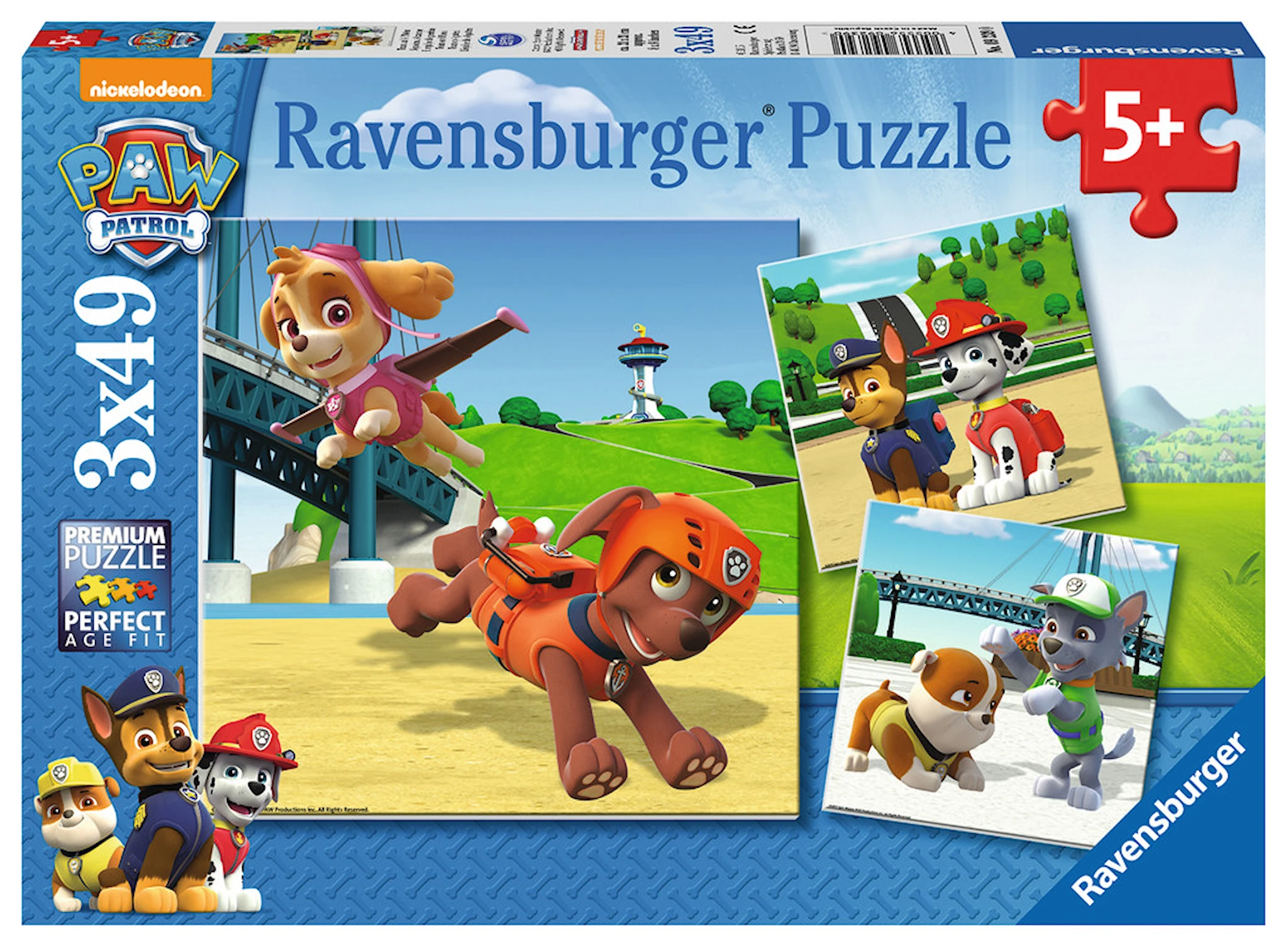 Produktbilde for Paw Patrol Puslespill 3x49 brikker Ravensburger