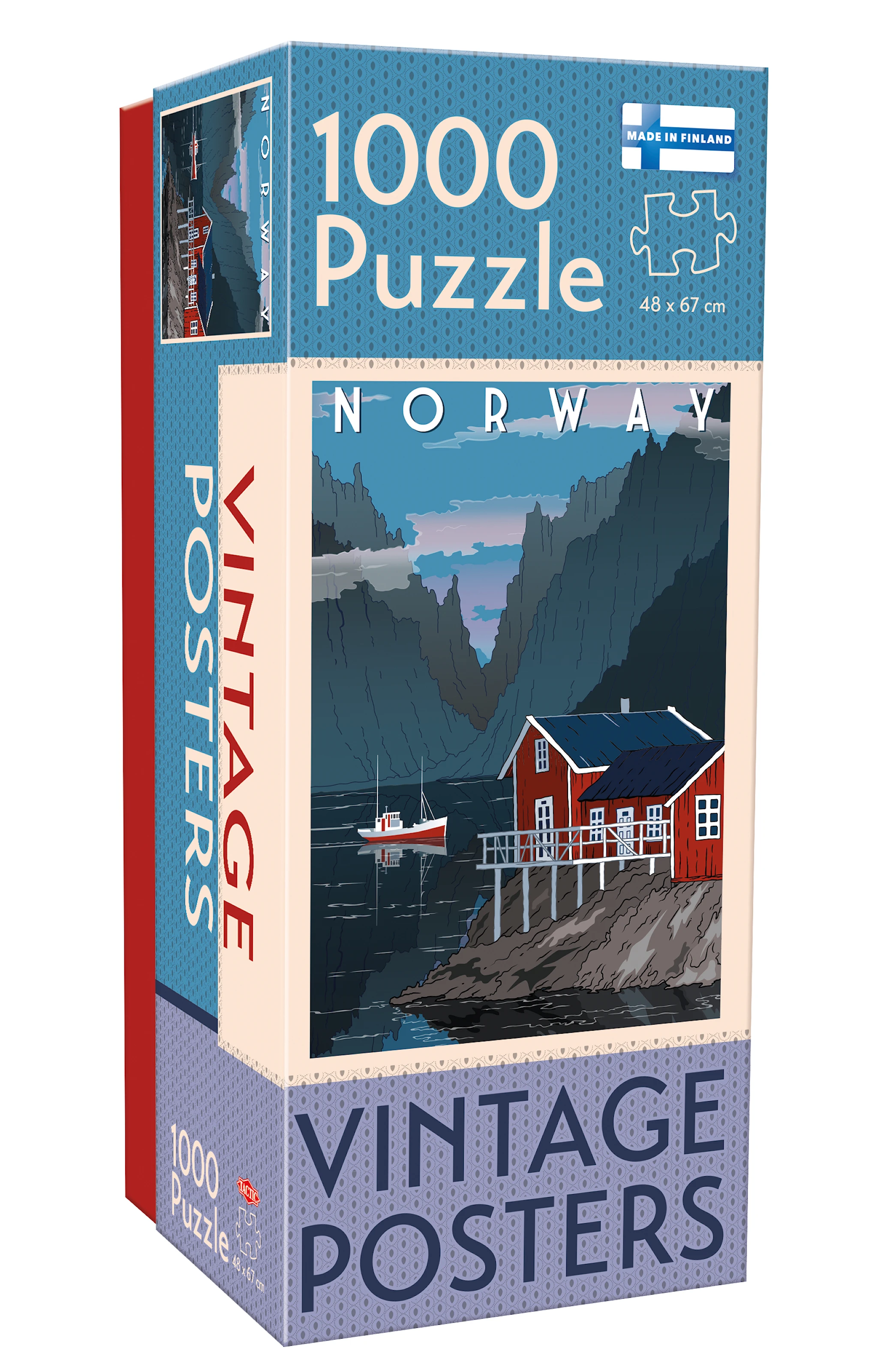 Produktbild för Pussel 1000 Bitar Vintage Norge, Tactic