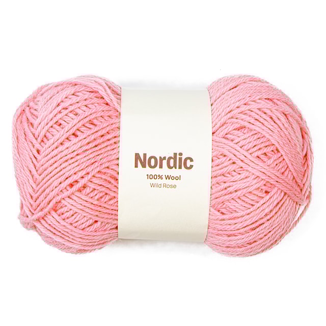Nordic 100% ull 100 gr Vildrosljus ljusrosa A833  Adlibris