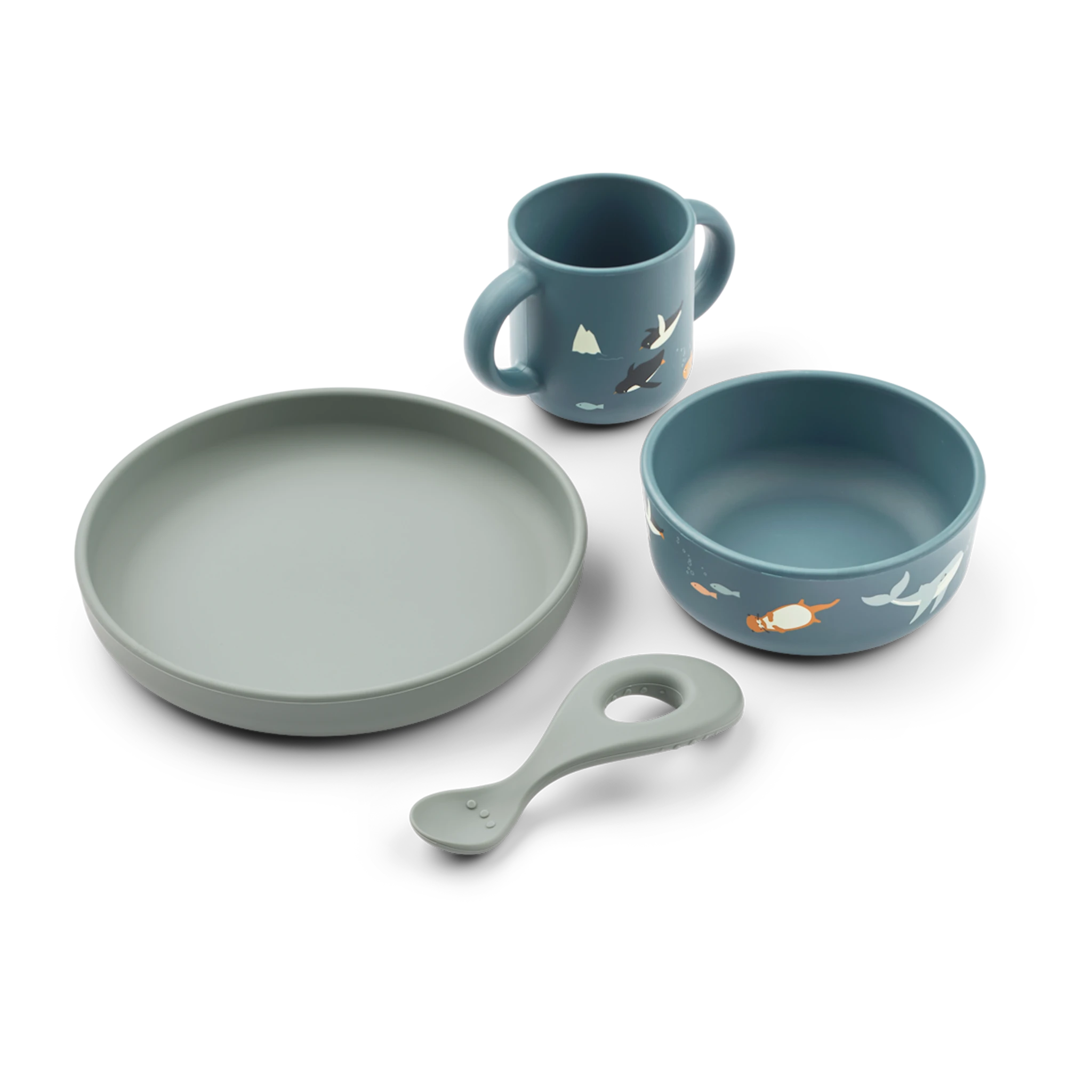 Produktbild för Vivi Barnservis Arctic Sea/Ocean Liewood