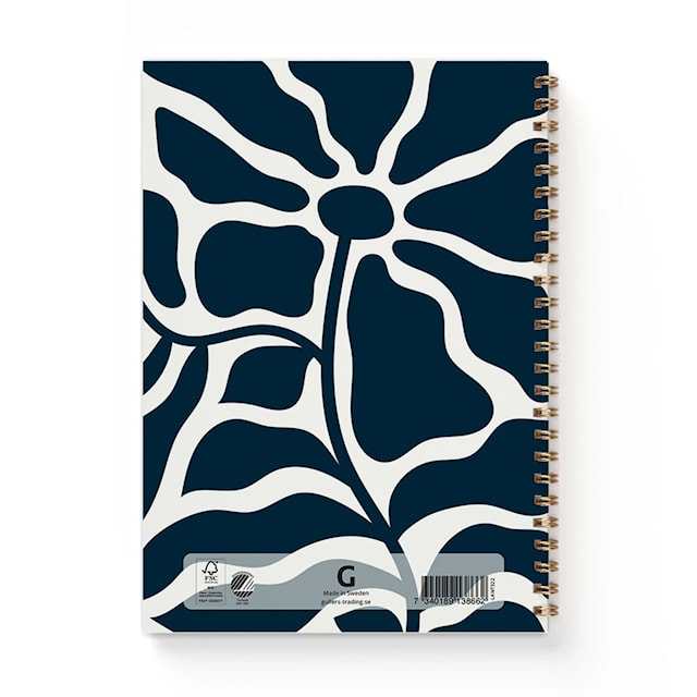 Produktbild 3 för Anteckningsbok A5 Blom Midnatt