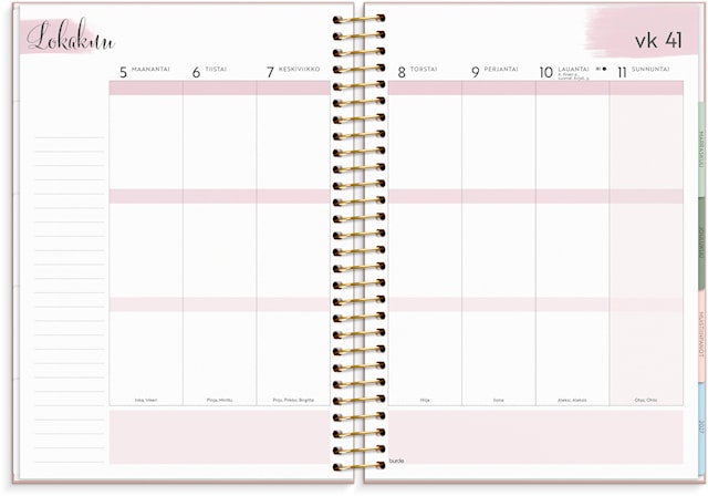 Tuotekuva 2 - Kalenteri 2026 Life Organizer C5 (163x229 mm) Burde
