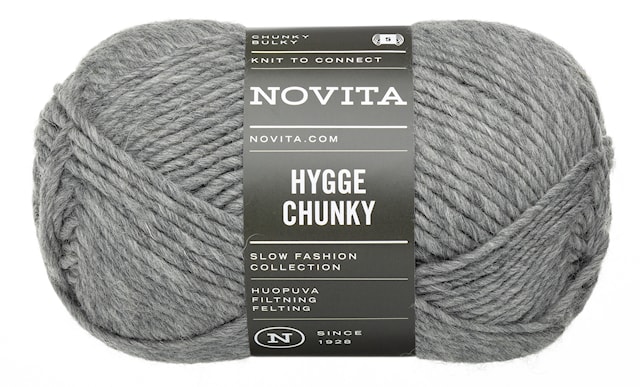 Hygge Chunky Ullgarn 100 gr Tåke 075 Novita
