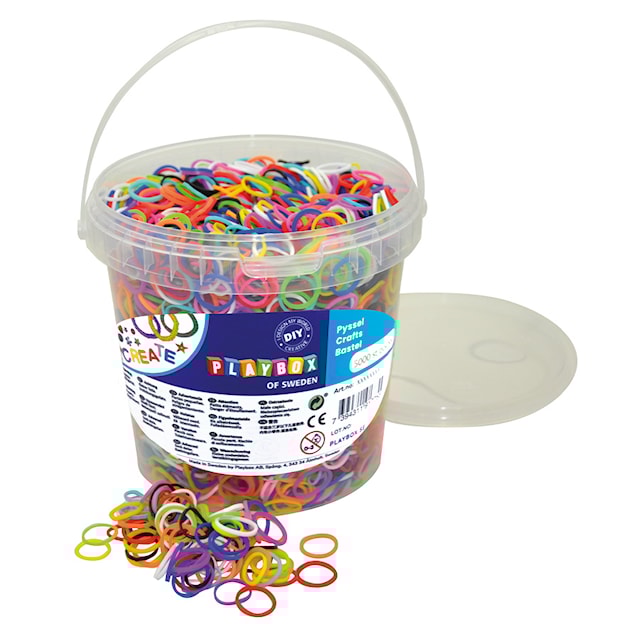 Produktbilde 2 for Loom bands usortert, 5000 stk, Playbox