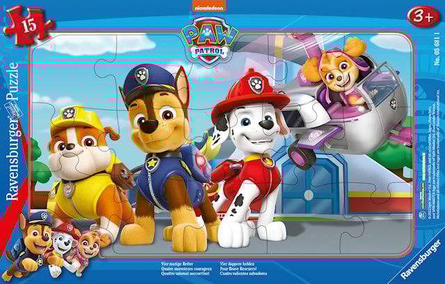 Paw Patrol Four Brave Rescuers Palapeli 15 palaa Ravensburger