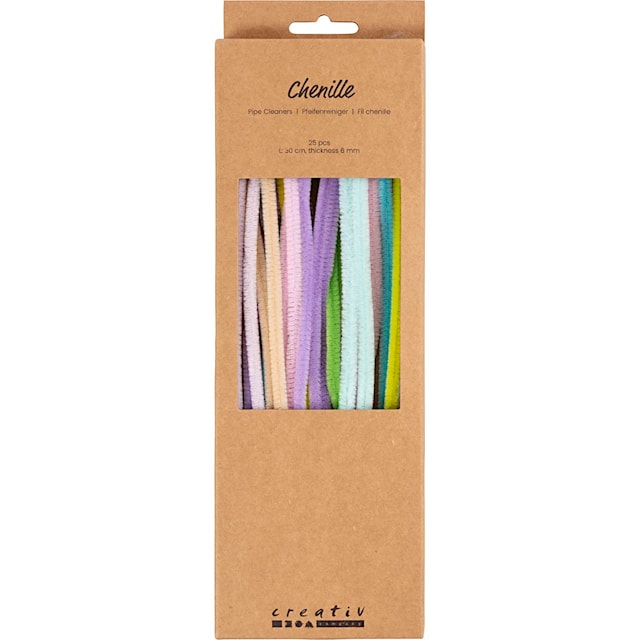 Produktbild 3 för Chenille Piprensare Pastell 30 cm x 6 mm 25-pack Creativ Company