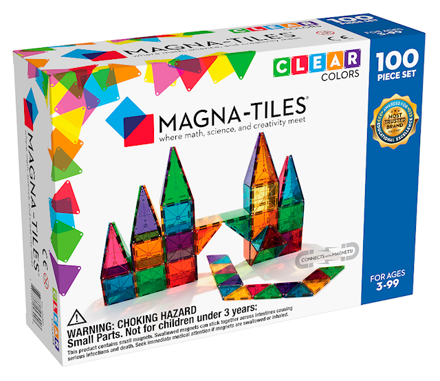 Tuotekuva 1 - Magna-tiles Clear Colours 100 Osaa