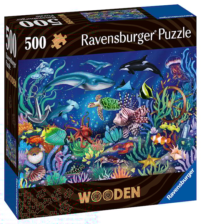 Produktbild 5 för Wooden Puzzle Under the Sea 500 bitar, Ravensburger