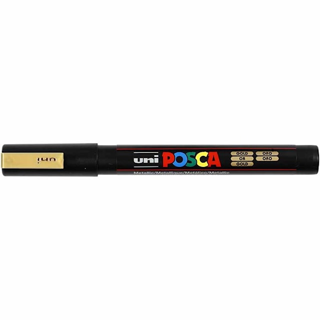 Tuotekuva 1 - Posca Marker, kulta, nro PC-3M, paksuus 0,9-1,3 mm, 1 kpl