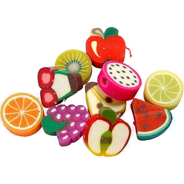 Produktbild 2 för Figurpärlor Frukt 60-pack Creativ Company