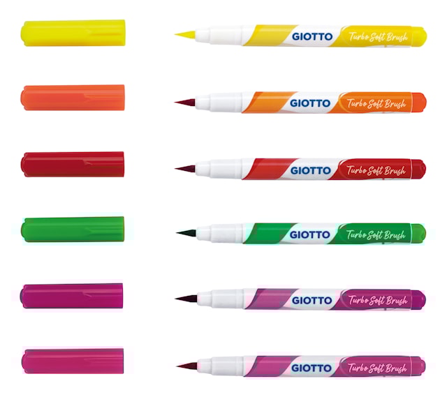 Produktbild 2 för Brushpen Neonfärger 6-pack Giotto Turbo