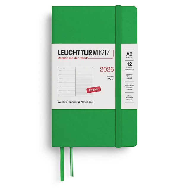 Weekly Planner & Notebook 2026 A6 Soft Spring Leaf Leuchtturm1917