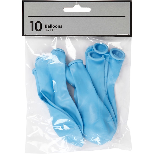 Produktbild 2 för Ballonger Ljusblå diameter 23 cm 10-pack