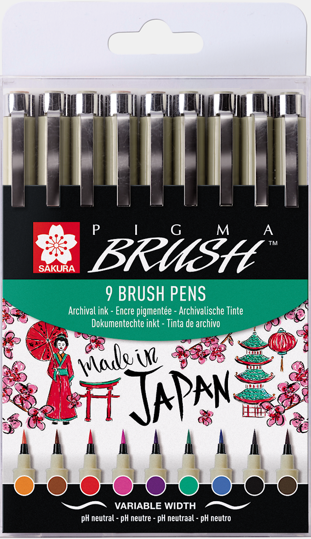 Tuotekuva 1 - Sakura Pigma Brush Wallet 9 väriä