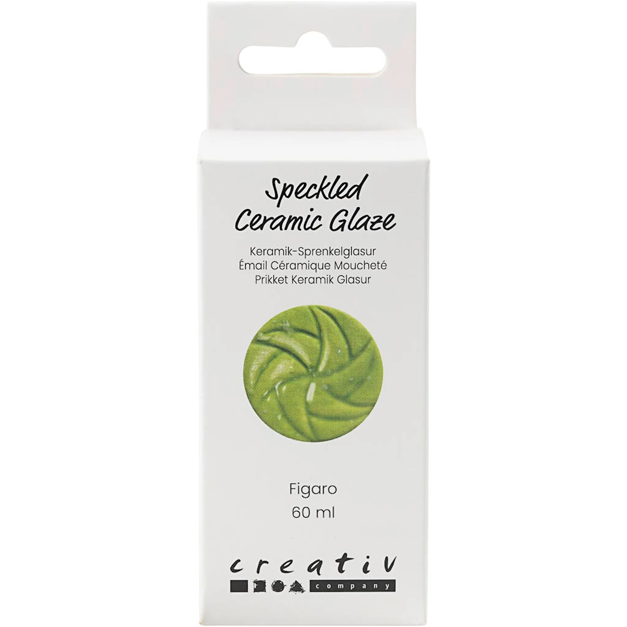 Produktbilde for Prikkete Keramikkglasur, 999-1060 °C, dekkende, Figaro, 60 ml/ 1 boks