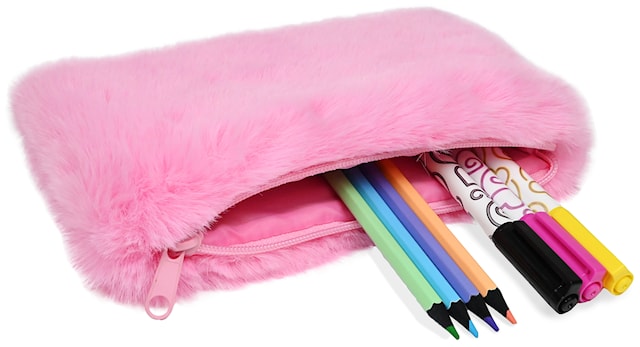 Produktbilde 2 for Pennal Fluffy Neonrosa Sense