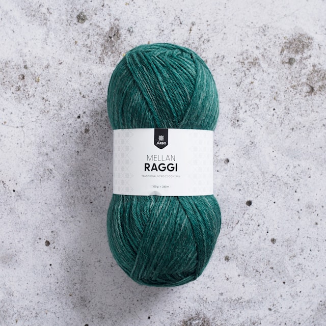 Produktbild 1 för Mellanraggi Garn Ullmix 100 g Dark Mint Denim (28398) Järbo