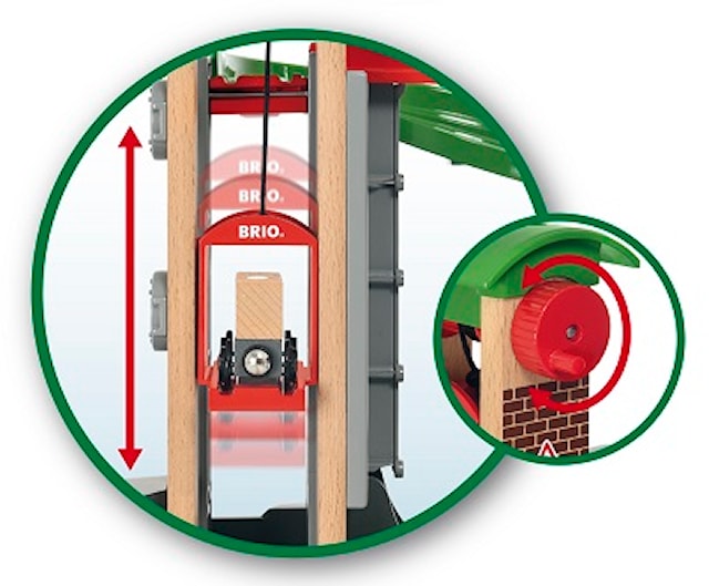 Produktbild 3 för BRIO World - 33887 Set med hisschakt och broar