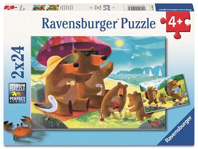 Produktbilde 1 for Bjørnefamiliens ferie 2x24p Ravensburger