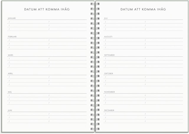 Produktbild 4 för Kalender 2026 A5 Plan More Grön Burde